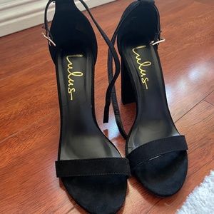 Lulus Taylor Black Suede Heels